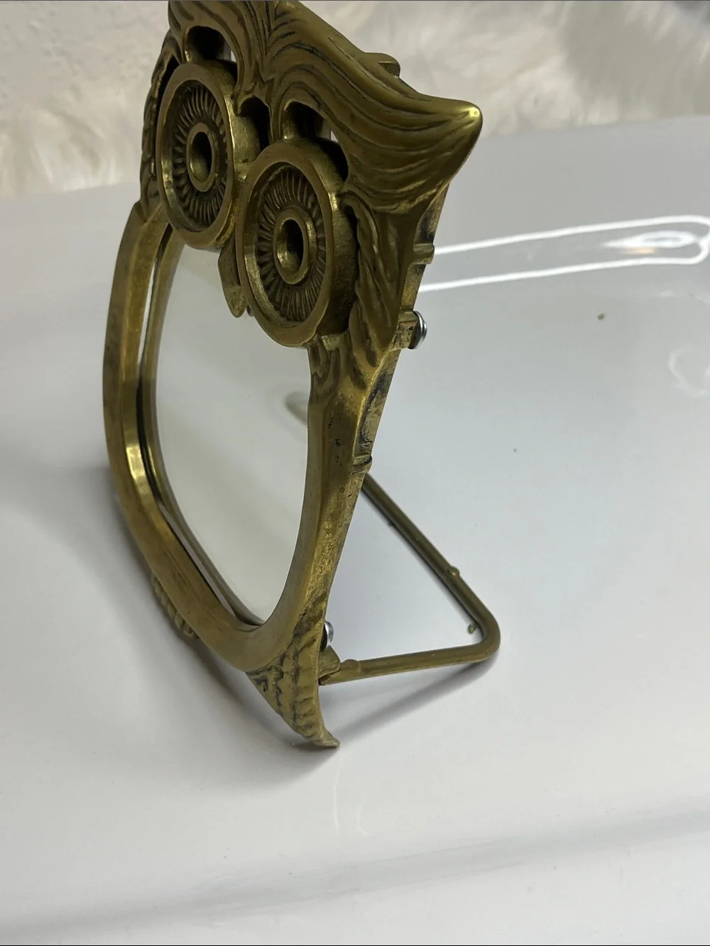 Gucci Brass Owl Mirror - Gold Tone